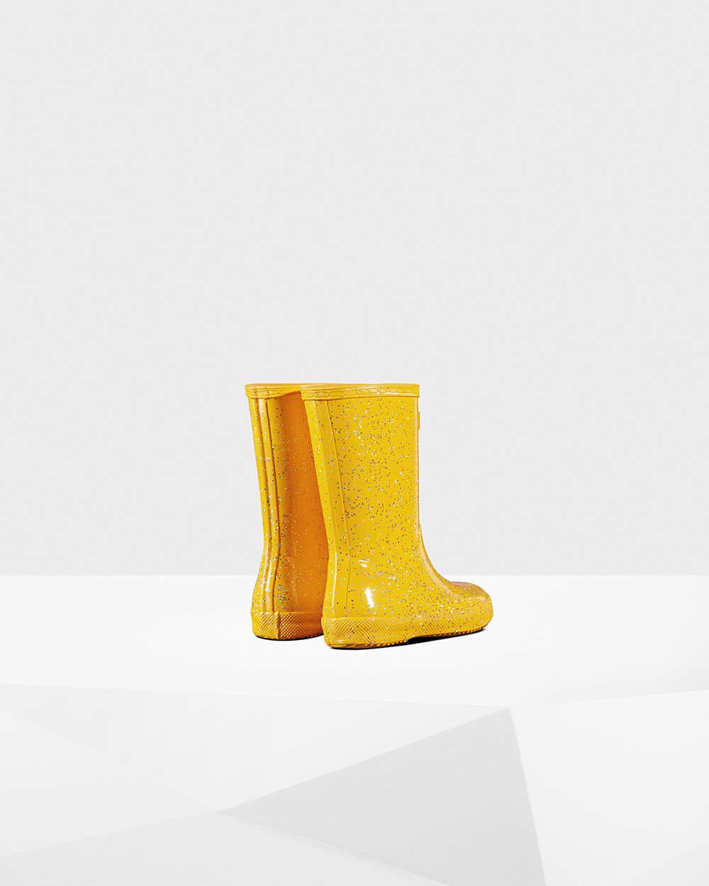 Hunter Niños Original First Giant Glitter - Botas de Lluvia Amarillo - 591-ZPHBUX